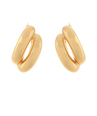 GS LAYERED & CURVED HOOP EARRING