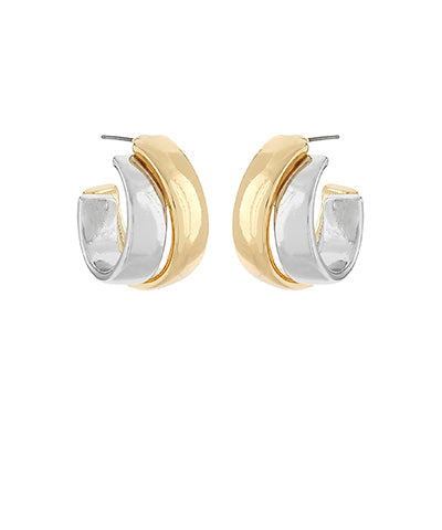 GS BOLD MULTI LAYERED HOOP EARRING
