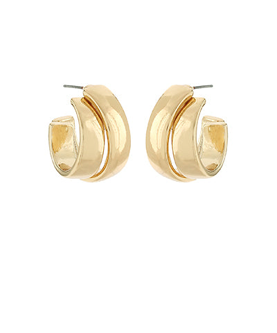 GS BOLD MULTI LAYERED HOOP EARRING