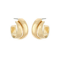 GS BOLD MULTI LAYERED HOOP EARRING