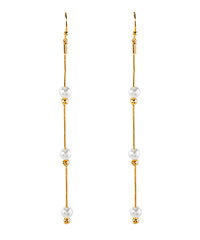 GS PEARL STATION LONG EARRINGS