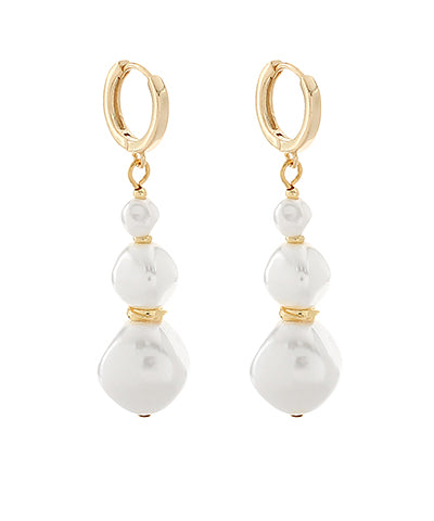 GS GRADUATED PEARL EARRING