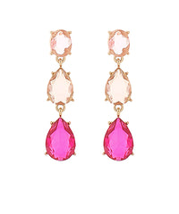 GS LINEAR TEARDROP STONE EARRING