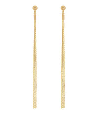 GS BALL POST LONG FRINGE EARRING