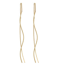 GS TEXTURED & CURVED WIRE LONG EARRING