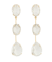 GS LINEAR OVAL & TEARDROP EARRING