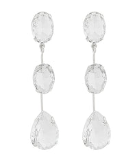 GS LINEAR OVAL & TEARDROP EARRING