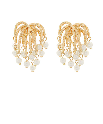 GS FRINGE END PEARL EARRING