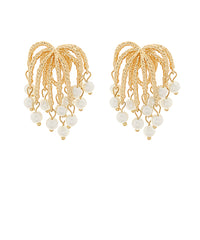 GS FRINGE END PEARL EARRING