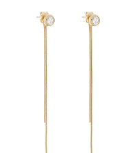 GS CRYSTAL CHAIN LONG EARRING