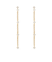 GS CRYSTAL STATION CHAIN EARRING