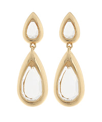 GS 2 TEAR DROP DANGLE EARRING