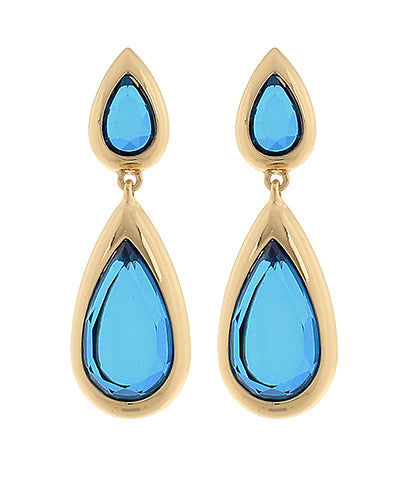 GS 2 TEAR DROP DANGLE EARRING
