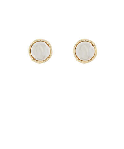 GS COIN PEARL STUD EARRINGS