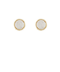 GS COIN PEARL STUD EARRINGS