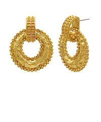 GS TEXTURED DOOR KNOCKER EARRING