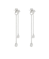 GS ORGANIC CZ LINEAR FRONT BACK EARRINGS