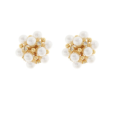 GS 22MM CLUSTER PEARL EARRING