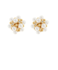 GS 22MM CLUSTER PEARL EARRING
