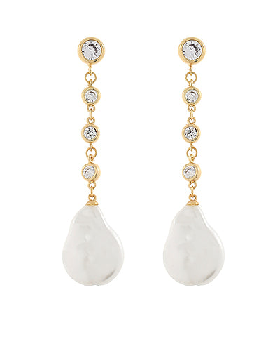 GS BAROQUE PEARL LINEAR EARRINGS