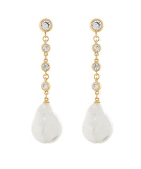 GS BAROQUE PEARL LINEAR EARRINGS