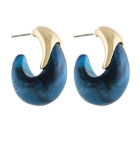GS GRADUATED MARBLE STONE OPEN HOOPS