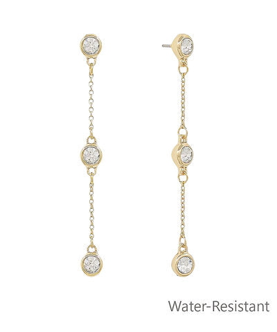 GS CRYSTAL STATION & CHAIN EARRINGS