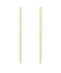 GS DOUBLE LAYERED CHAIN LONG EARRINGS