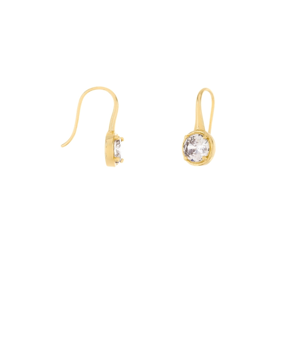 GS 5MM CZ ROUND EARRINGS