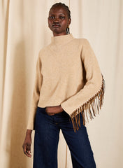 SAYLOR VENETTE FRINGE SWEATER