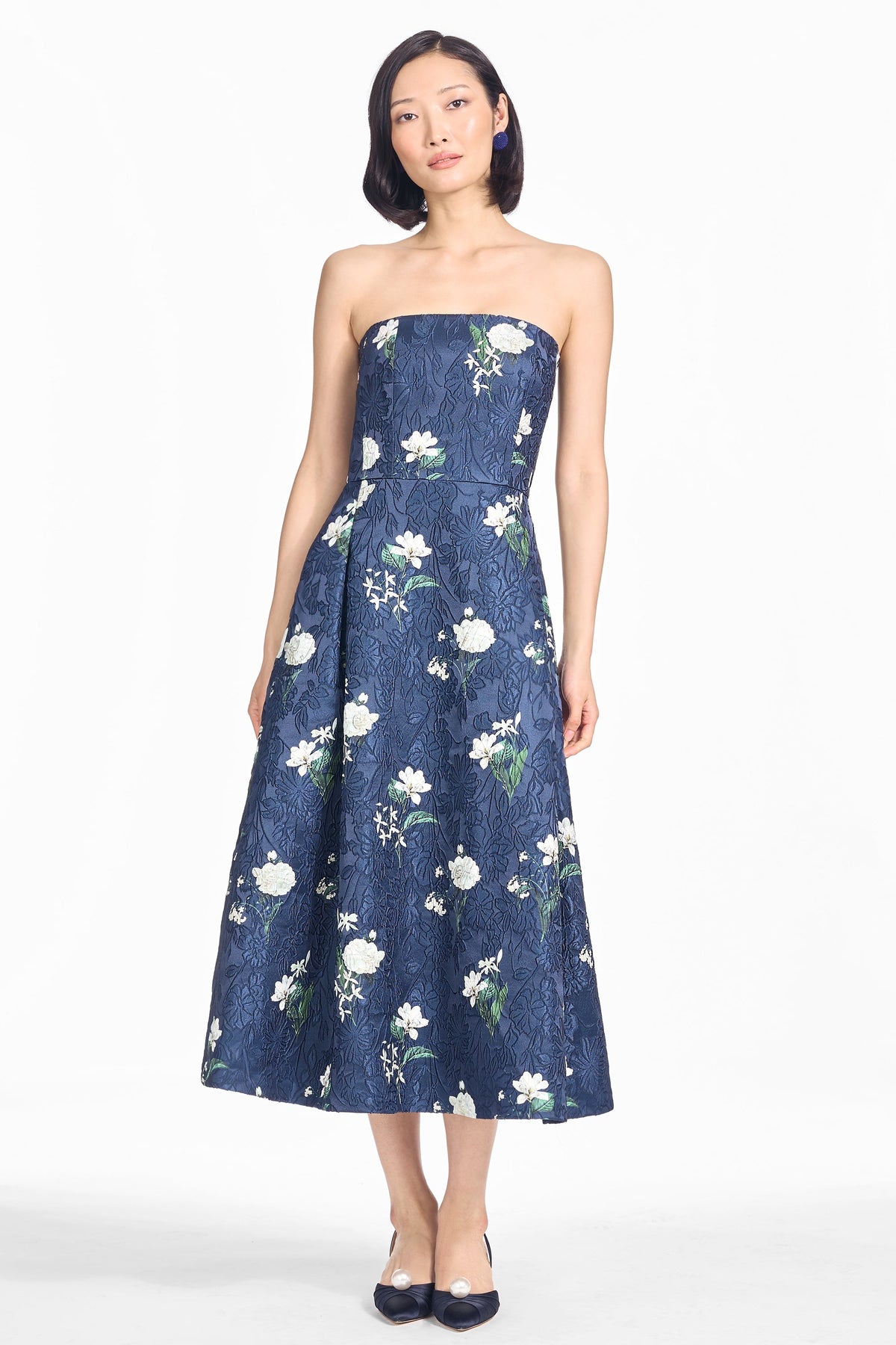 SACHIN & BABI SHAY JACQUARD MIDI DRESS