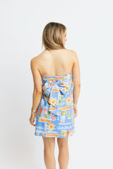KARLIE SANTORINI BUSTIER BOW DRESS