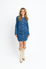 KARLIE DENIM STITCH NOVELTY SKIRT