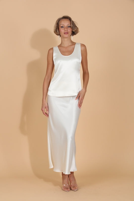 JESSIE LU ACETATE SLEEVELESS TOP