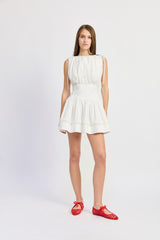 EN SAISON FARA MIXED MEDIA MINI DRESS