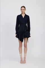 EN SAISON PRUDENCE SURPLICE MINI DRESS