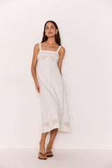 MINKPINK HERA EMBROIDERED MIDI DRESS