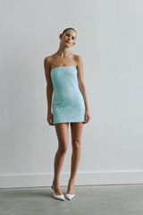 ILA ELENA STRAPLESS SEQUIN MINI DRESS