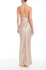 JEWEL HIGH NECK HALTER DRESS