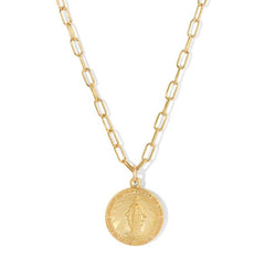 JOY DRAVECKY GOLD-FILLED MIRACULOUS MEDAL NECKLACE