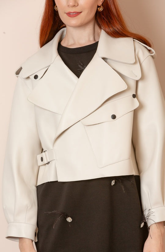 JESSIE LU LAMBSKIN SIGNATURE MOTO JACKET