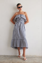 JS71 KAROLINE OFF THE SHOULDER COTTON BLEND DRESS