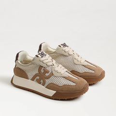 SAM EDELMAN LANGLEY SNEAKER GEO MESH COW SUEDE