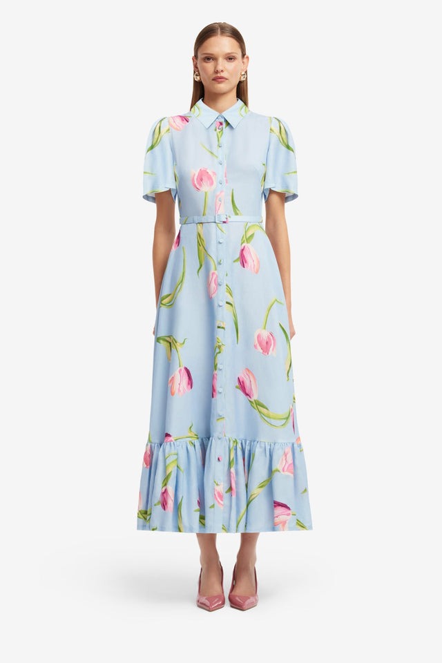 LEO LIN BECCA SHORT SLEEVE MIDI