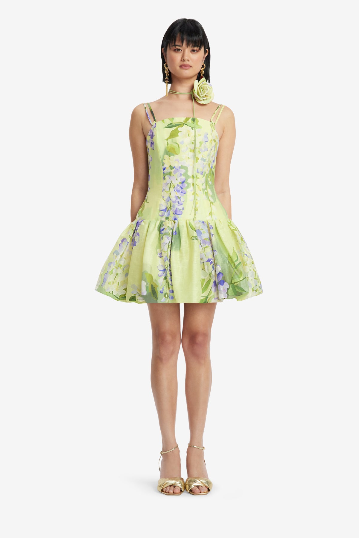 LEO LIN LORENA PUFF MINI DRESS