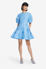 LEO LIN SIMONA APPLIQUE MINI DRESS
