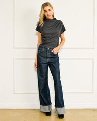 LINE & DOT WALKER DRAPED TOP