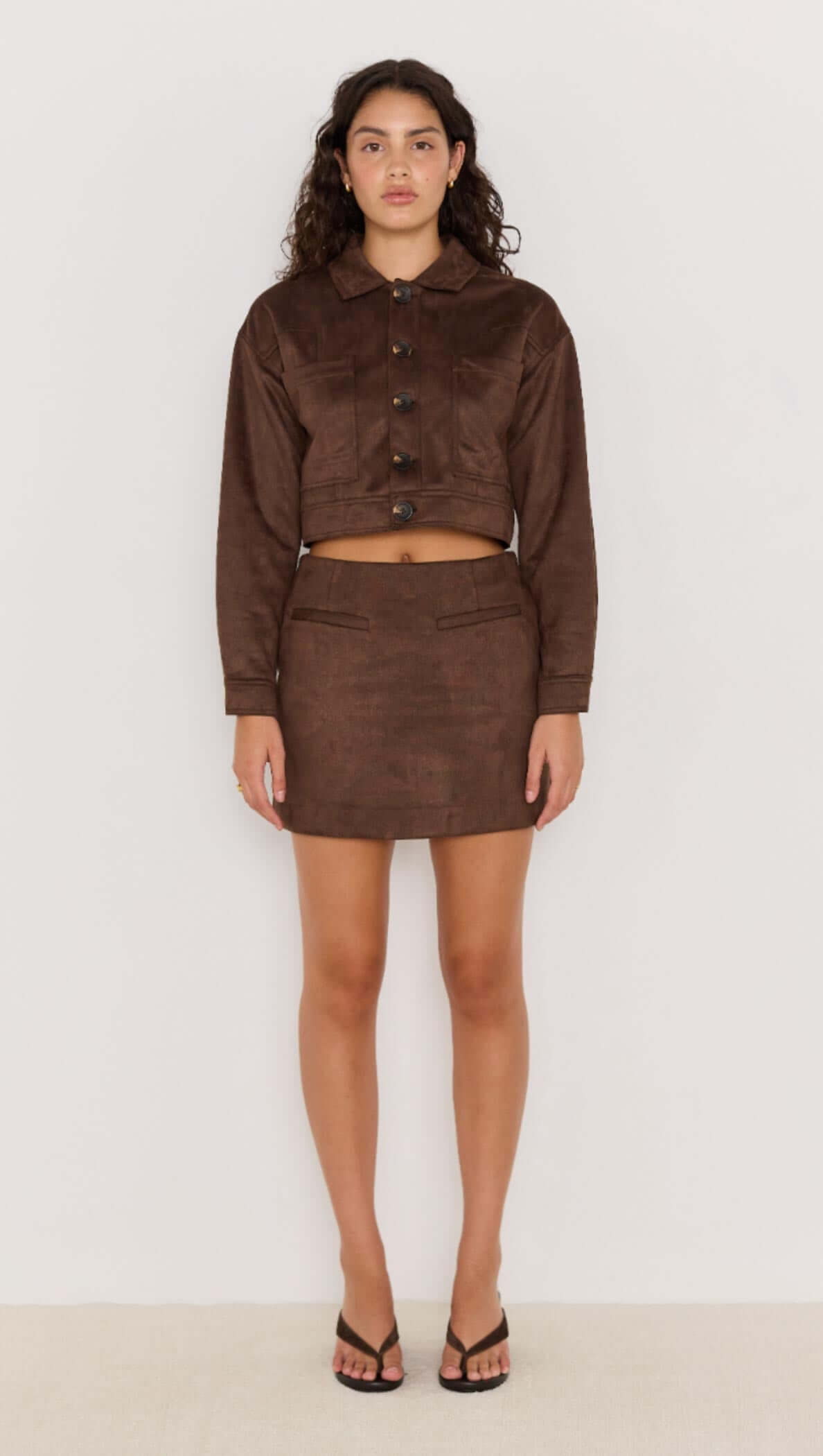 MINKPINK ASTON SUEDE MINI SKIRT