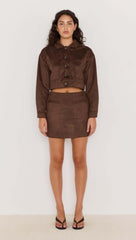 MINKPINK ASTON SUEDE MINI SKIRT