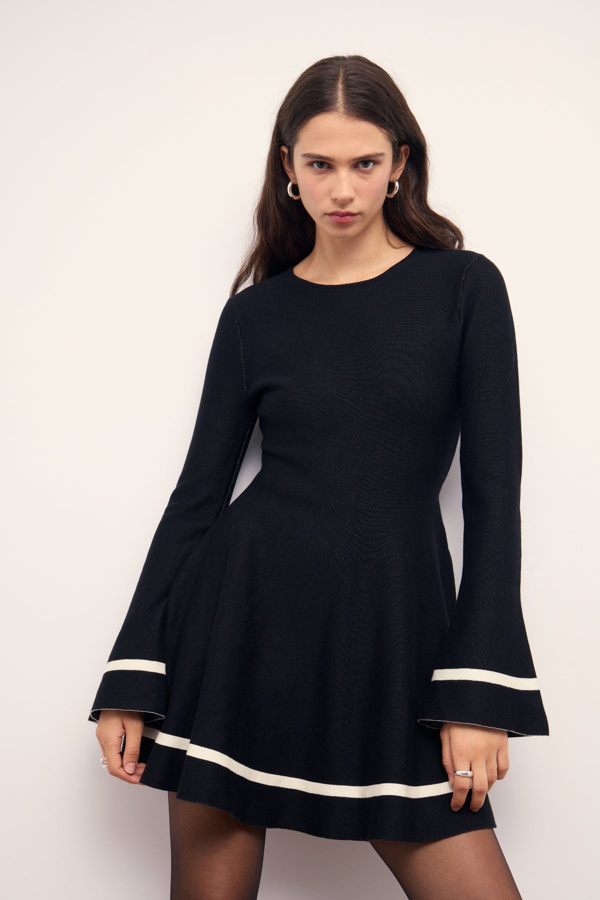 MINK PINK EMILIE PEPLUM KNIT DRESS